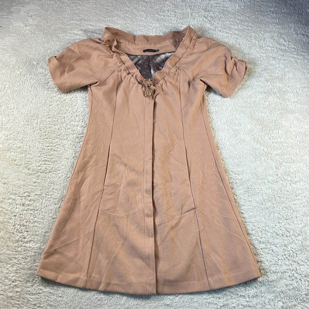 Cynthia Laird Cherry dusty pink coat dress, size 32 or small